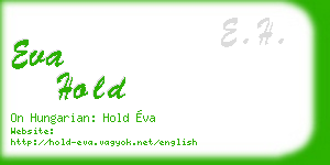 eva hold business card